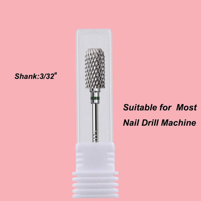 BitnBith Nail Drill Bit 3/32”, Fast Remove for Acrylic or Hard Gel,Barrel Nail File Carbide Bit for Nail Cuticle Gel Dipping Powder Polishing, Professional Manicure Pedicure Nail Art Tool,Coarse - Image 4